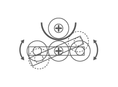Rouleuse de tole hydraulique a 4 rouleaux E 4RBM H NC EPPLE MASCHINEN FRANCE schema mouvements et entrainement