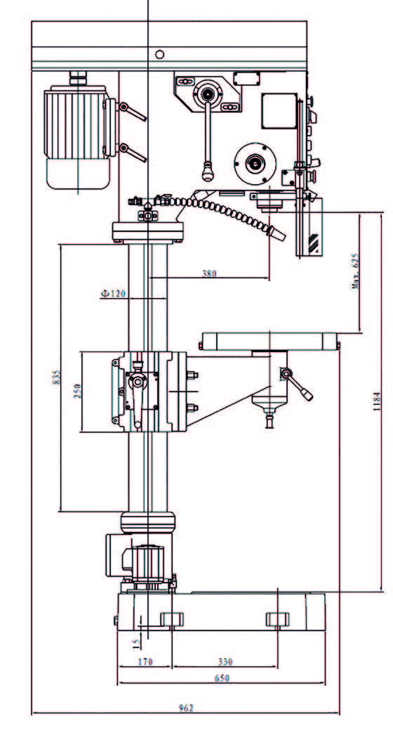 Perceuse a colonne SB 55 SV GSV EPPLE plan 2